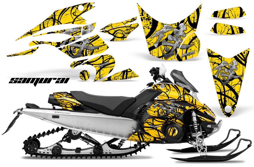 Yamaha FX Nytro 2010 Graphics Kit Samurai Black Yellow